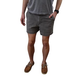 Vintage Patagonia Brushpopper Canvas Denim Stand Up Hiking Shorts Mens 32 34 Gray Faded Outdoor Chouinard First Label Big 90s Y2K Above Knee