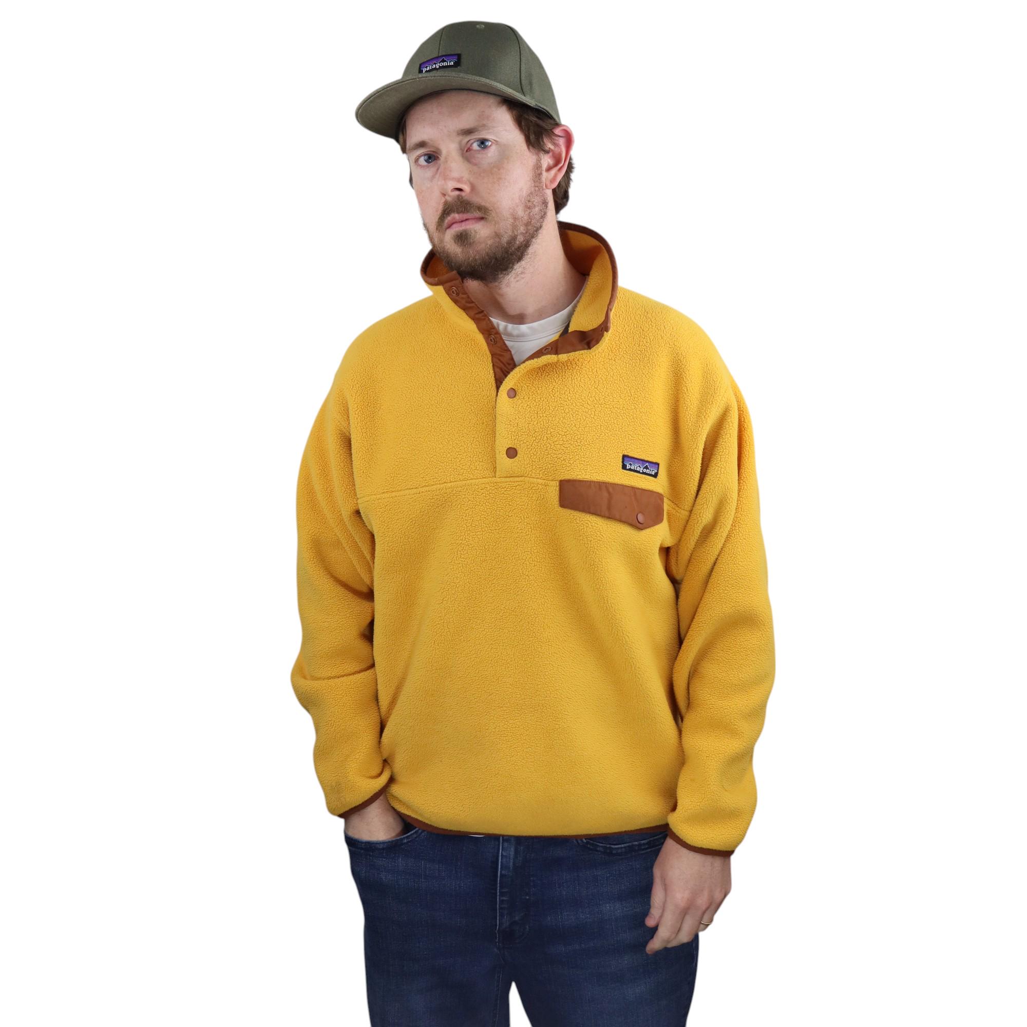Patagonia ジャケット イエロー/キャメル Vintage Patagonia Baggy Synchilla Fleece Snap-t Pullover Jacket