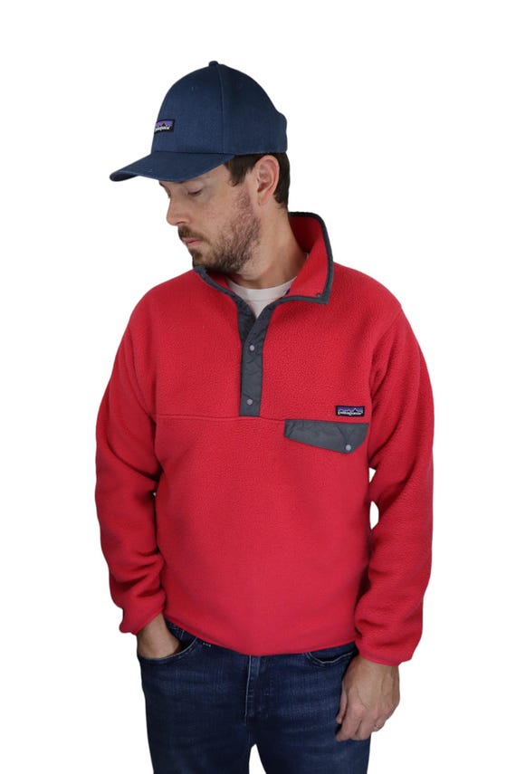Vintage 90s Patagonia Made in USA Synchilla Fleece Snap T Pullover  