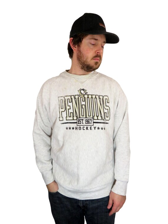 Adidas Pittsburgh Penguins Mens Black Sweater Crew Long Sleeve Fashion  Sweatshirt