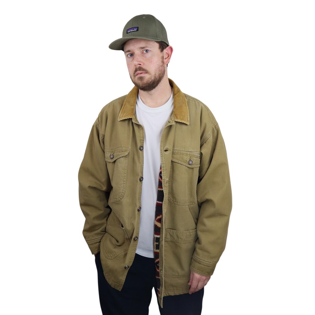 Rare 90s Patagonia Nuevo Range Jacket Beige M, Bulls Eye