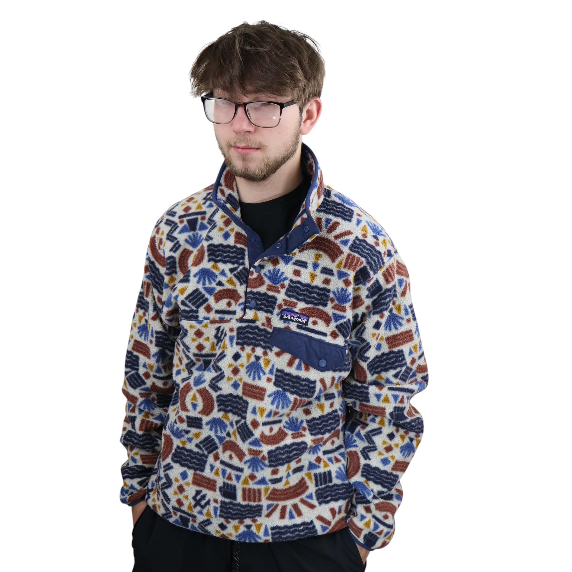 Y2K Patagonia Rare Protected Peaks Aztec Tribal Print Synchilla