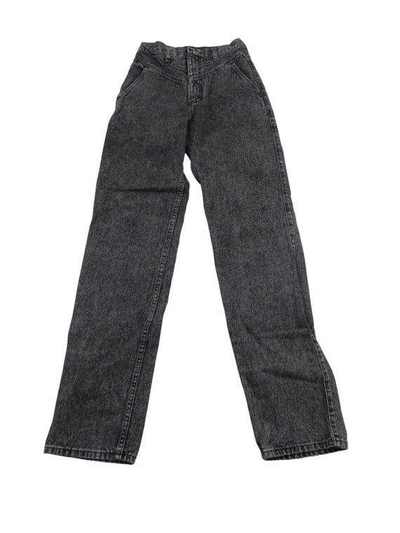 Vintage 70s 80s Wrangler Black High Rise Womens Jeans Pants 0/00  
