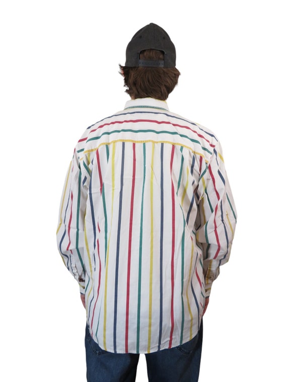 Vintage 90s Eddie Bauer Hudson Bay Striped Multicolor Dress Shirt Mens Size  Large Rockabilly Mod Hipster Classic Blanket Office Casual - Etsy UK