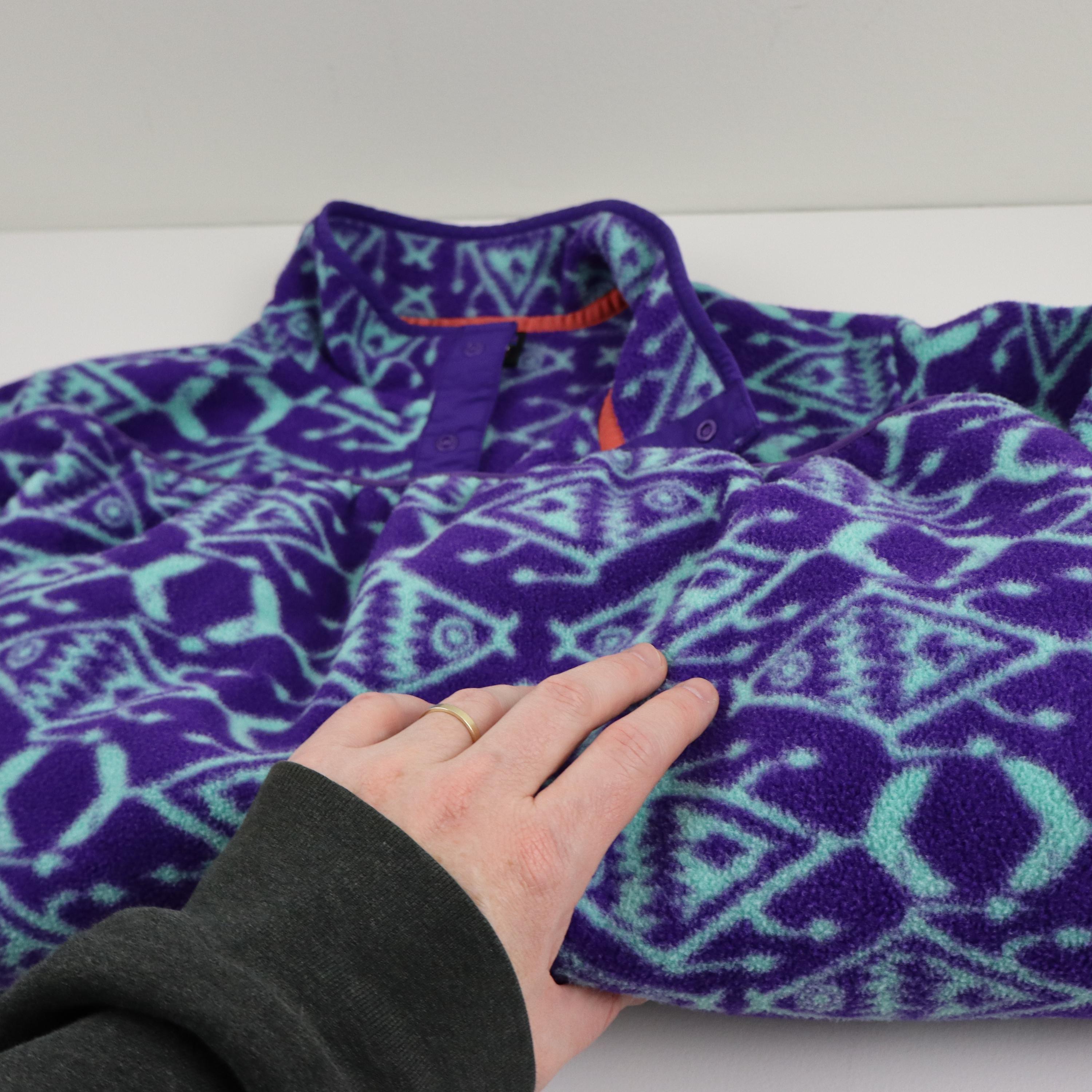 Patagonia Ikat Big Fish Synchilla Fleece Snap-t Pullover Womens
