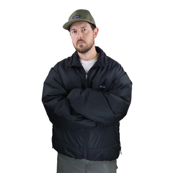 Vintage 90s Patagonia Fireball Puffer Jacket Mens XL Black Alpine
