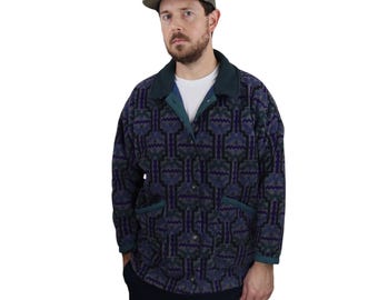 Vintage 90s 1992 Patagonia Synchilla Snap T Purple Fleece Jacket