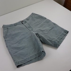Vintage 90s Patagonia Stand Up Canvas Denim Hiking Shorts Mens 34 33 Garment Dyed Rare Blue 9&quot; Inseam Long Work Outdoors| Below Knee Cotton