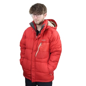 Patagonia Rubicon Down Puffer Jacket Mens Small Medium Red 600 Fill Hooded Ski Snowboard Coat Winter Parka RECCO Vintage Alpine Hiking