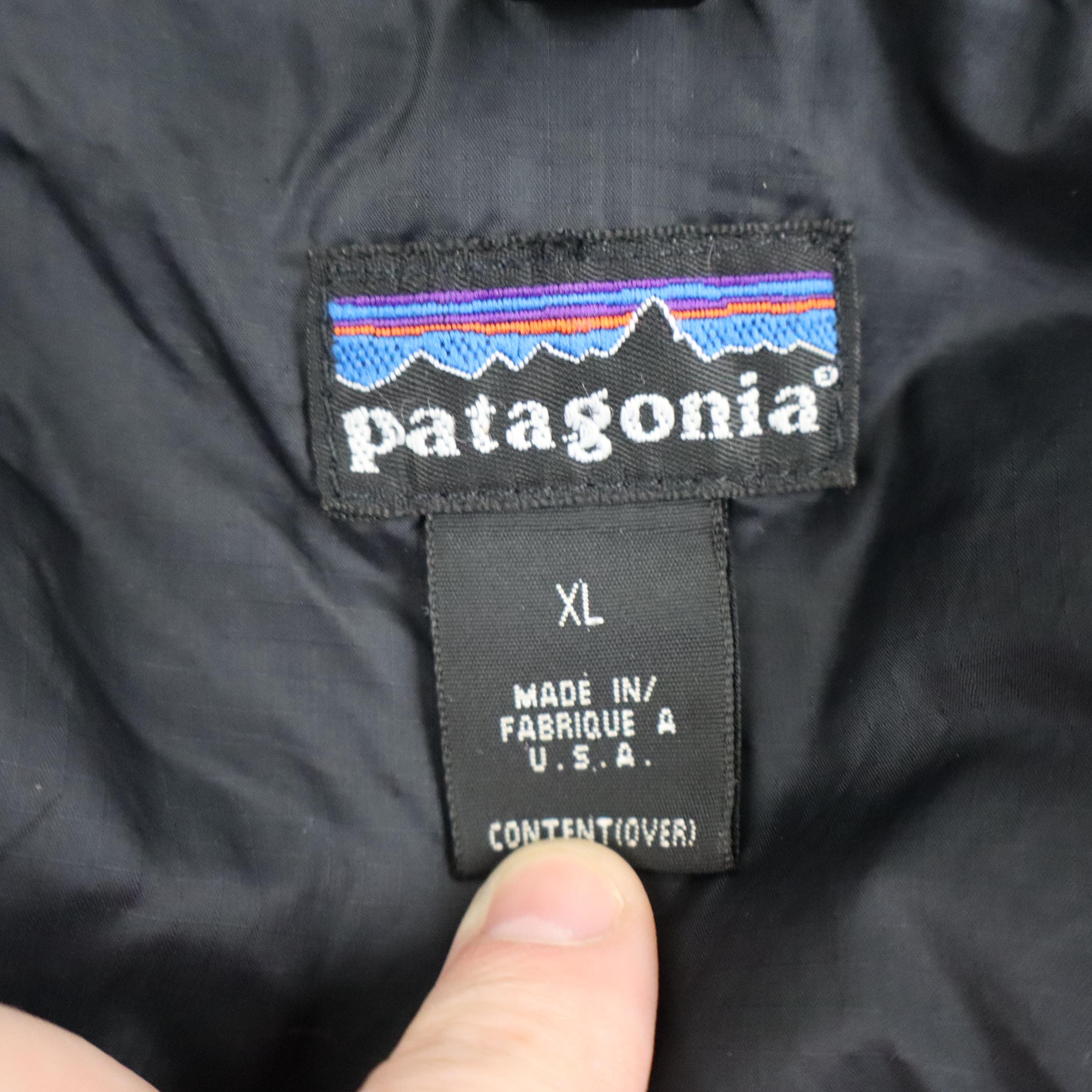 Vintage 90s Patagonia Fireball Puffer Jacket Mens XL Black Alpine