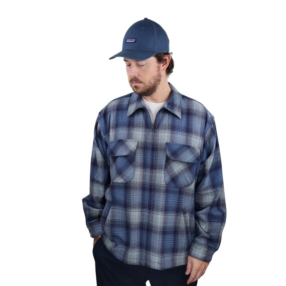 Vintage 70s 80s Pendleton Wool Shadow Plaid Field Mackinaw Cruiser 