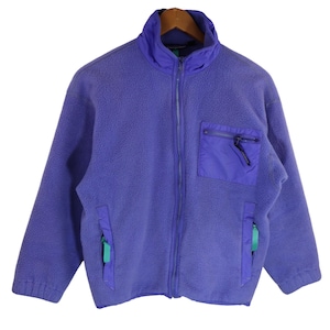 Vintage 90s Patagonia Synchilla Fleece Snap-T Full Zip Jacket Youth Medium Large 10 12 14 Womens Size Small Cropped Purple Sweatshirt Coat