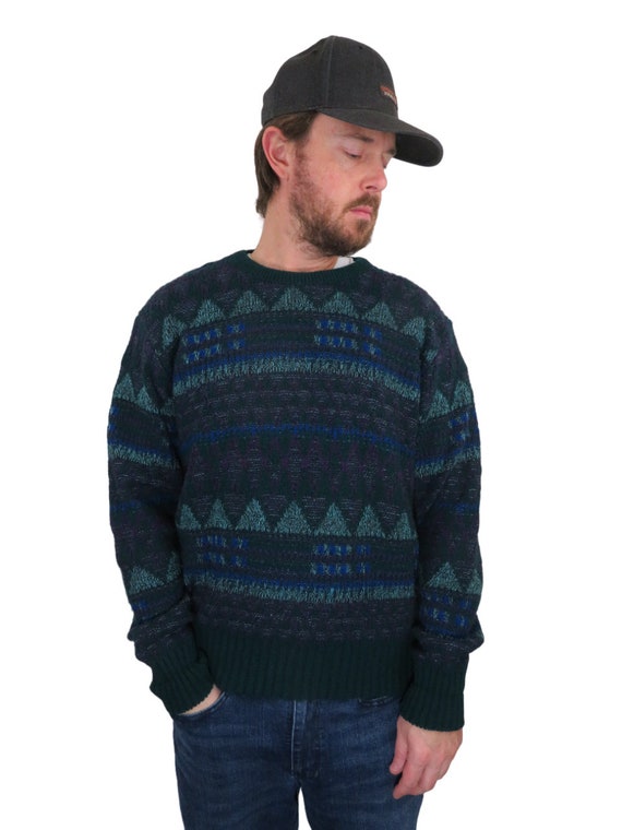 Vintage 70s 80s Jantzen Knit Sweater Mens Large Cr