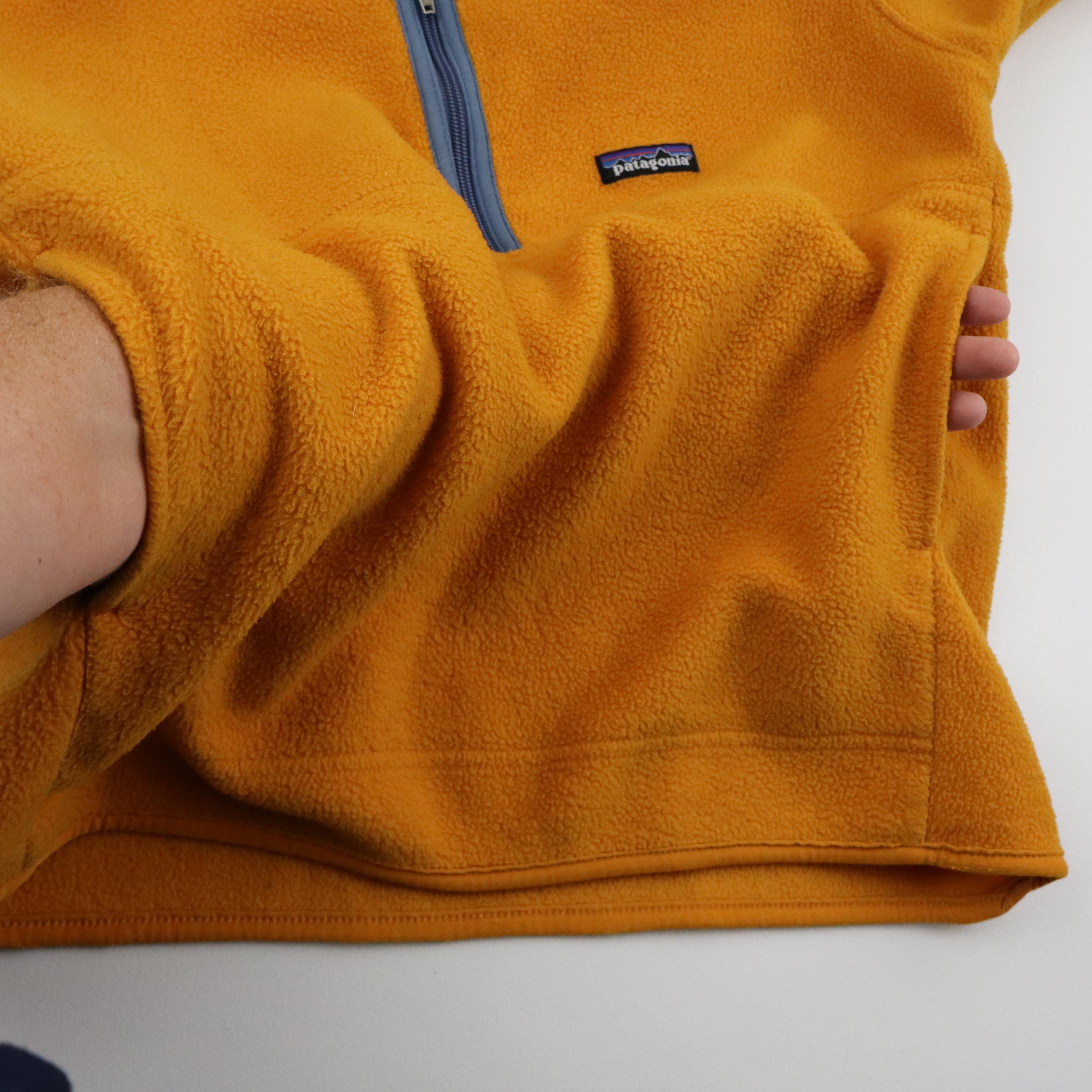 Vintage 90s Patagonia Marsupial Orange Synchilla Fleece Half