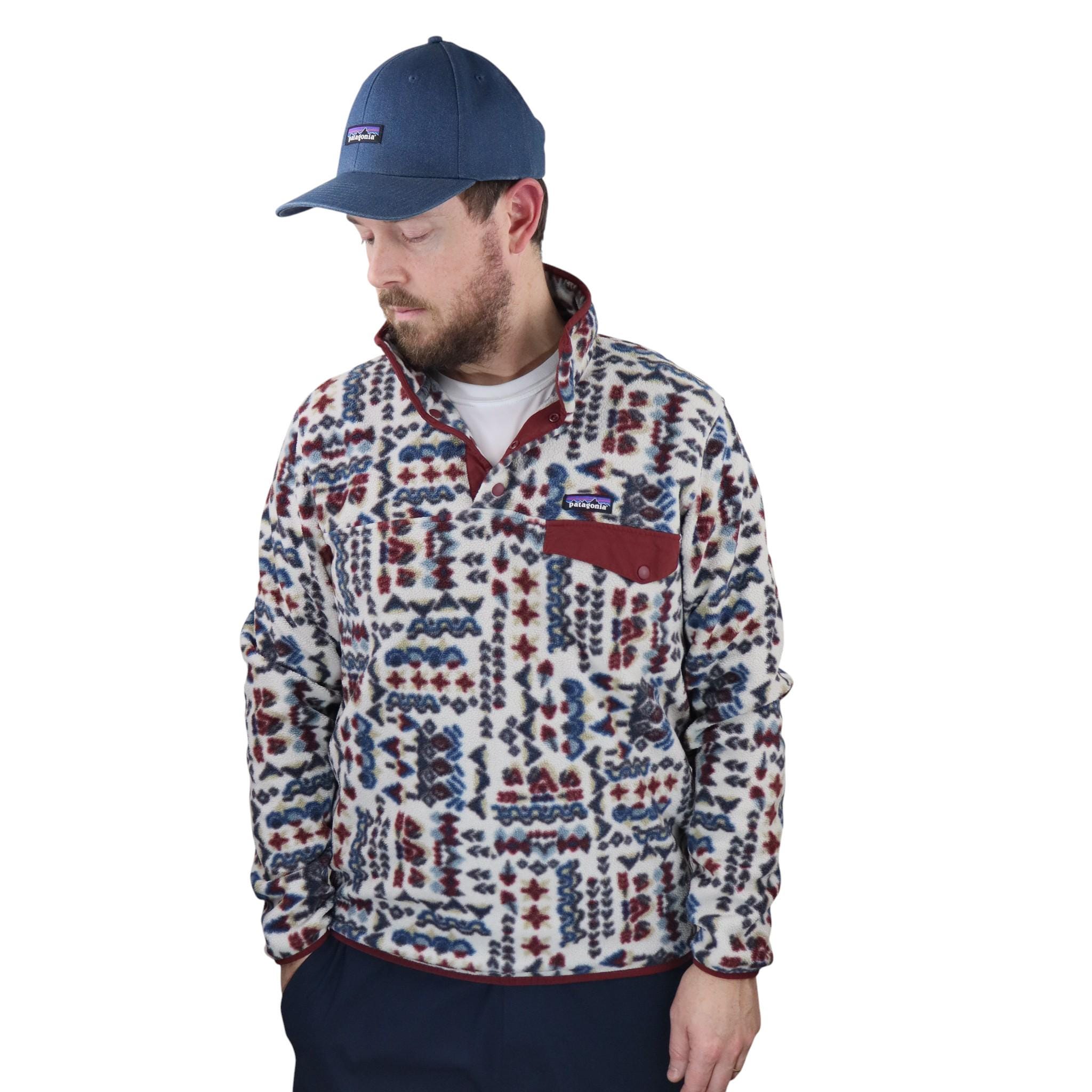 Patagonia Wandering Woods Aztec Tribal Synchilla Fleece Snap-t