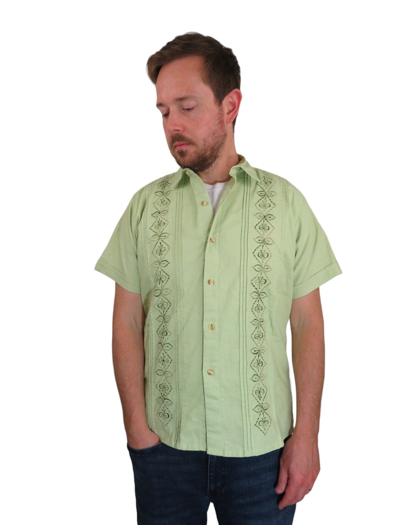 Vintage Guayaberas “MECHO EN MEXICO“ Vintage Mexican Wedding Shirt 60s 70s Guayaberas Ra-Had Made