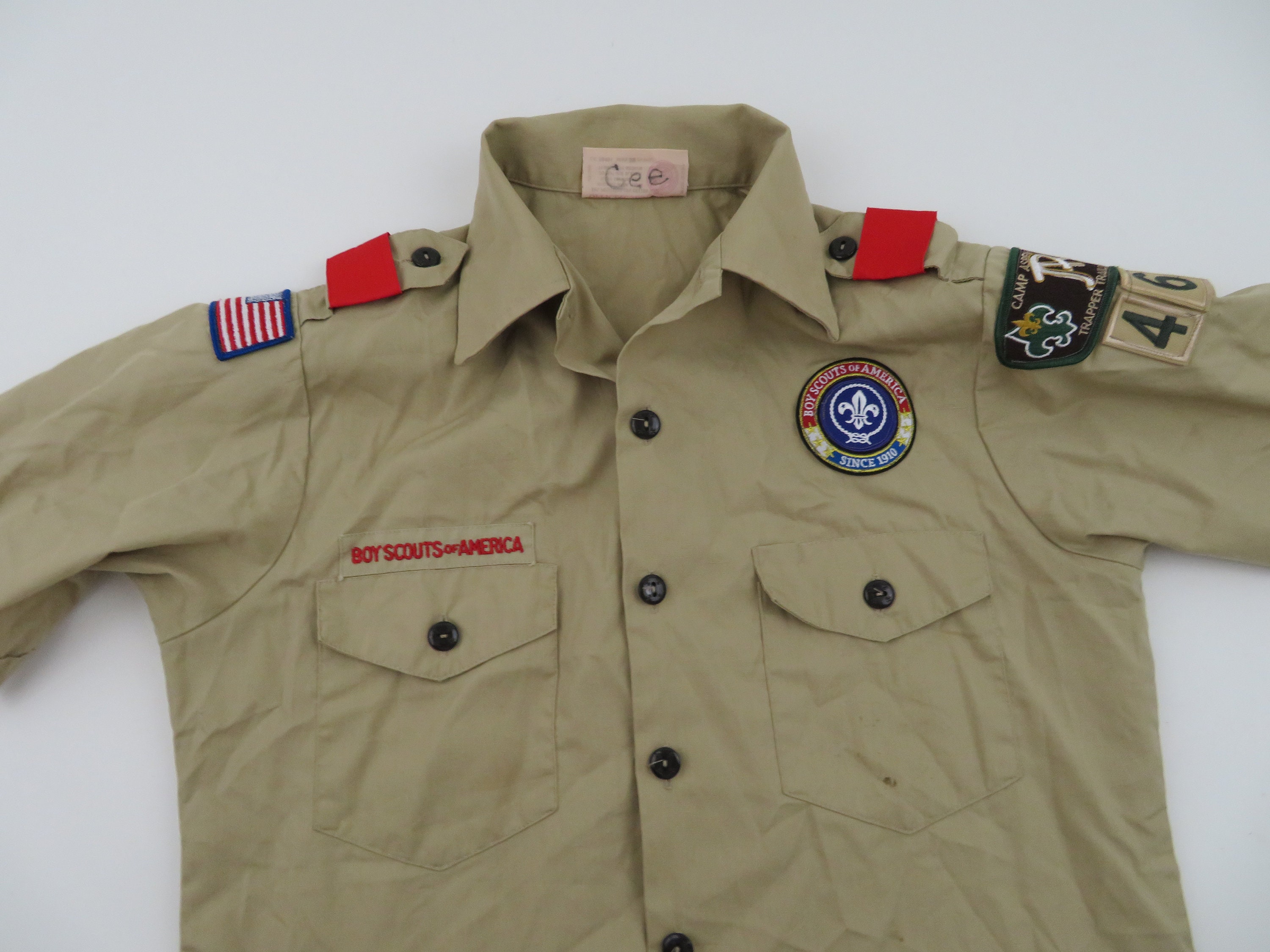 Vintage 70s Boy Scouts Of America BSA Men's Uniform Shirt Etsy