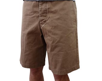 Vintage Patagonia Fishing Work Canvas Denim Hiking Shorts Mens Size 34 Brown Button Fly Outdoors| Knee Length | Chouinard Alpine Climbing