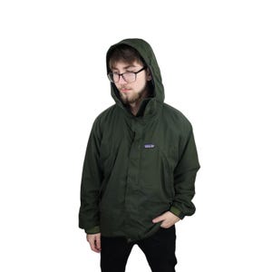 Vintage Y2K 2004 Patagonia Inferno Deep Pile Fleece Lined Guide Jacket Parka Coat Mens XS Small Medium Green Hooded Rain Ski Hiking Outdoors