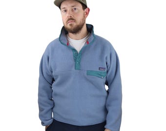 Vintage 90s Patagonia Synchilla Fleece Snap T Rare Pullover Jacket