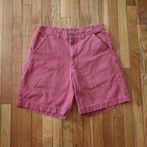 Vintage Patagonia 9&quot; Inseam Long Stand Up Hiking Shorts Mens 32 Garment Dyed Rare Red Work Outdoors| Below Knee Cotton Canvas Denim Y2K 90s