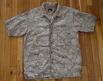Vintage 90's Patagonia Pataloha Aloha Hawaiian Shirt Mens Medium