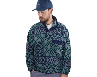 Vintage Patagonia T-snap Fleece Sweater / Outdoorsman / 90s