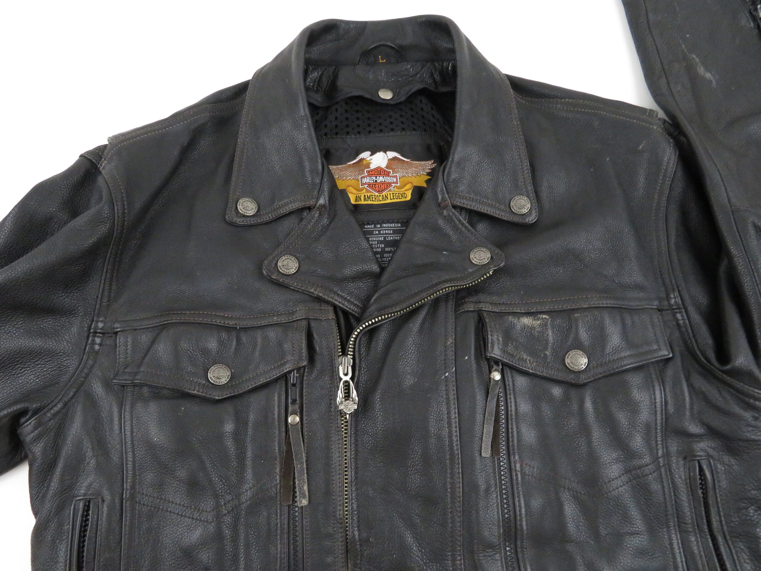 Vintage Harley Davidson Men s Nevada Leather Motorcycle Jacket