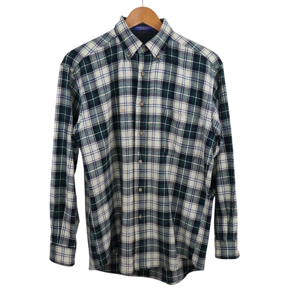 Vintage 70s Made in USA Pendleton Shadow Ombre Clan Forbes Plaid 