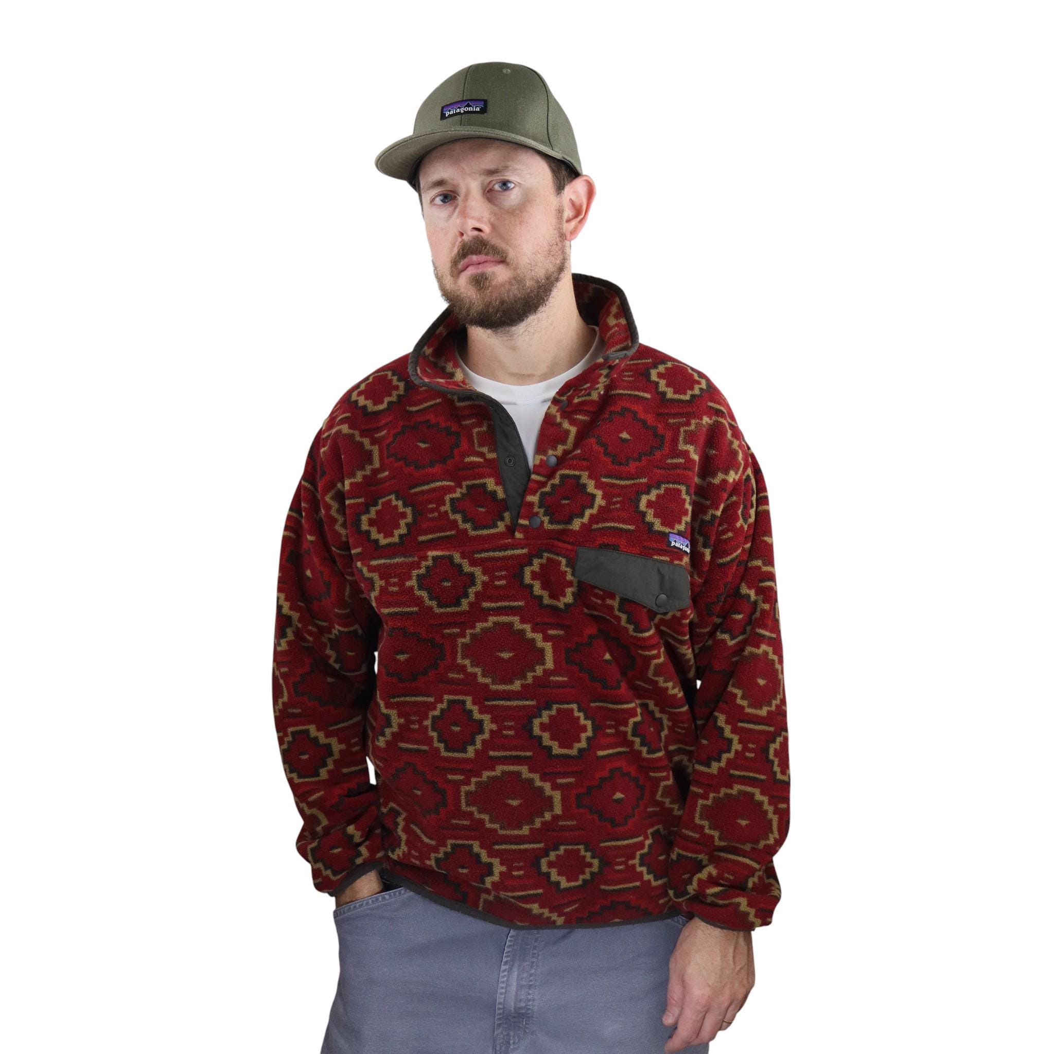 Vintage Y2K Patagonia Yanaba Molten Lava Red Navajo Aztec Tribal