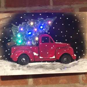 Rustic Light Up Holiday Sign