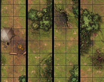 Forest, Battle Map 4K, DnD Battle Map, D&D, Battlemap, Dungeons and Dragons, 5e, Roll20, Fantasy Grounds, Foundry, VTT, Digital Map