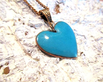 Chain with pendant from Emallie heart shape carolina blue No. 297