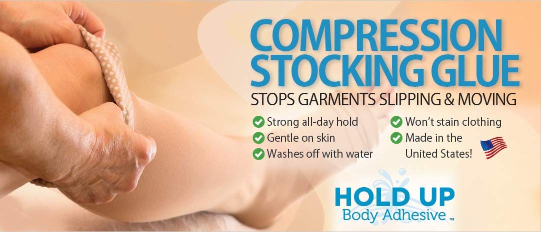  Hold Up Body Adhesive Premium, Roll-On Applicator Mask Glue,  Glue for Compression Socks,Stockings,Costumes,Clothing - Sweat Resistant -  2 oz. Bottle - 2 Pack : Beauty & Personal Care