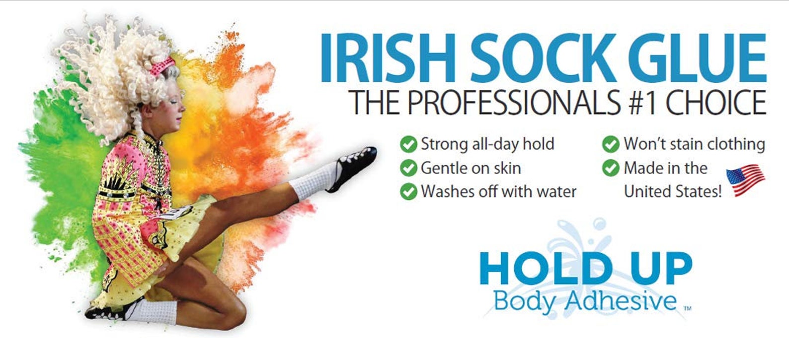 Hold up Body Adhesive Premium, Rollon Applicator, Glue for Compression