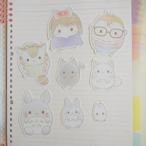 nostalgic japanese animation film fuwa fuwa vinyl stickers