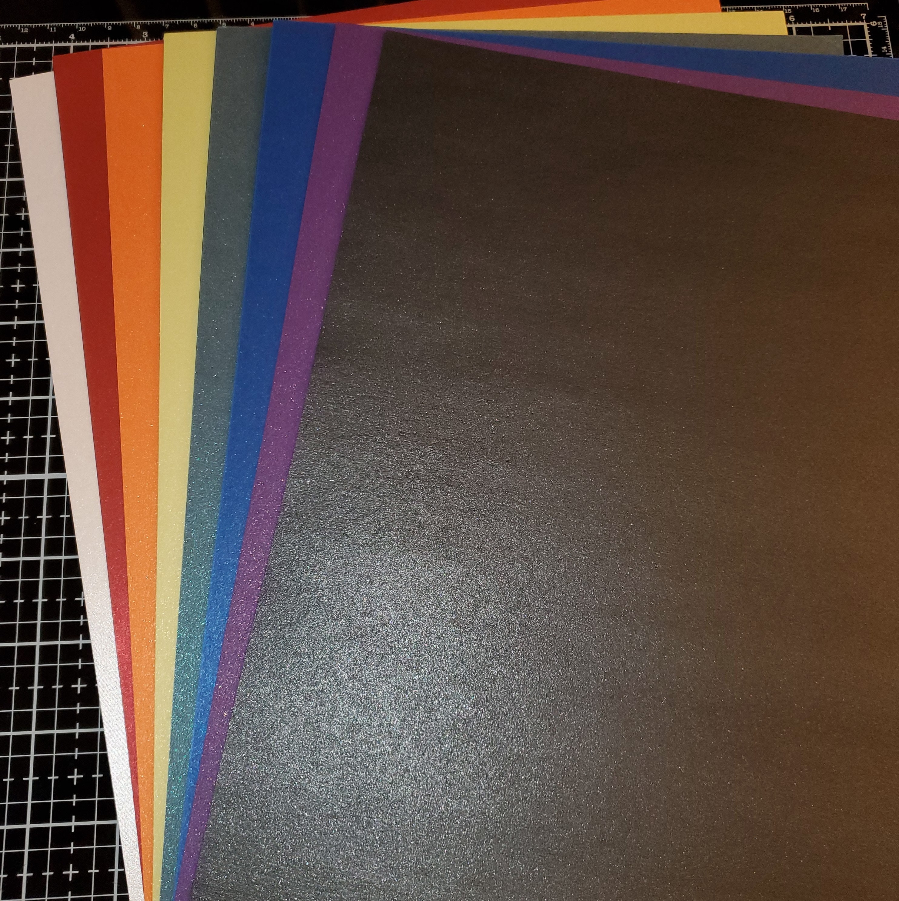 Pearl Shimmer Metallic Black Cardstock - 8.5x11 inch - 105lb Cover - 10 Sheets