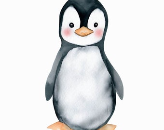 Bügelbild Pinguin Winter Eigenproduktion