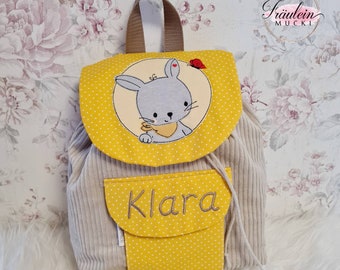 Kindergartenrucksack, Rucksack Kind, Kindergartentasche, Hase, mit Namen