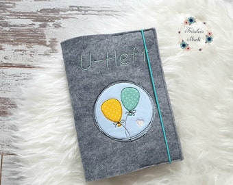 U-booklet cover made of felt, individual, examination booklet, U-booklet, personalized, gift, birth, baby shower