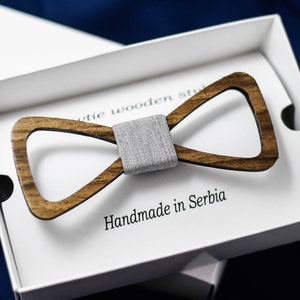 Gift for Him Accessories for boys  Handmade wooden bowtie Grooms Wooden bowtie Wedding necktie Funky bow tie