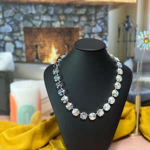 Gradient Black and White made with Swarovski Crystal handmade Necklace & Bracelet, Black - White Bracelet, Jewelry Set, Wedding Jewelry