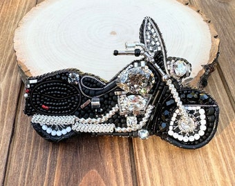 Motorbike brooch, like Heritage handmade motorbike brooch, Motorbike pin, Biker brooch, Biker pin, Gift for bikers
