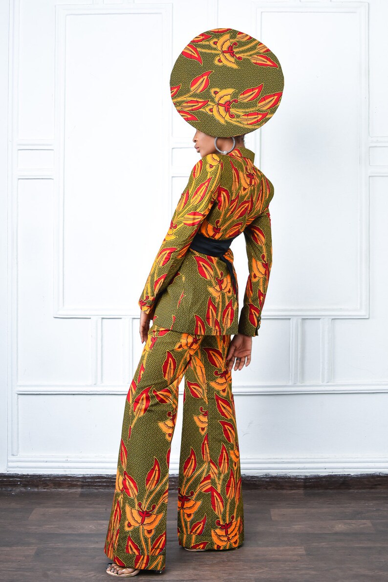 African women's pants suit Ankara Blazers and Pants Set | Etsy