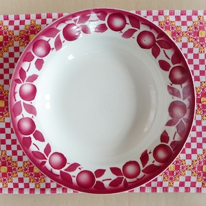 Saint Amand Apple Dish: Vintage French Country Serving Bowl