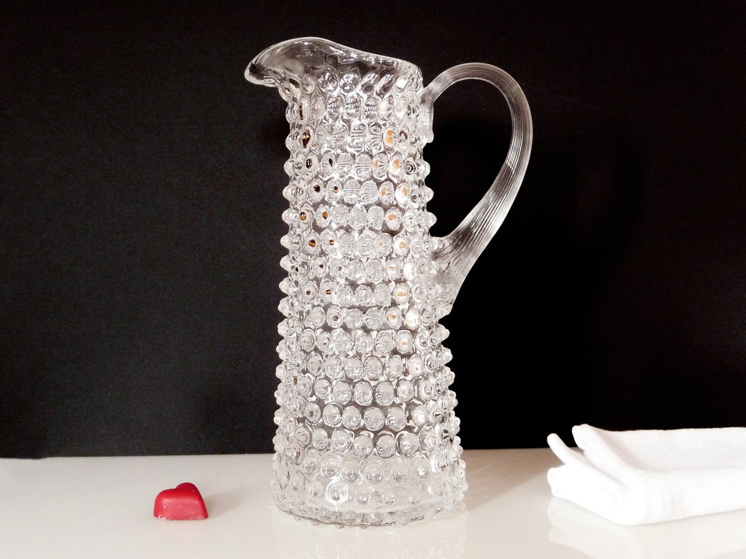 Stunning Bohemian Crystal Water Jug, LARGE Crystal Decanter, Crystal