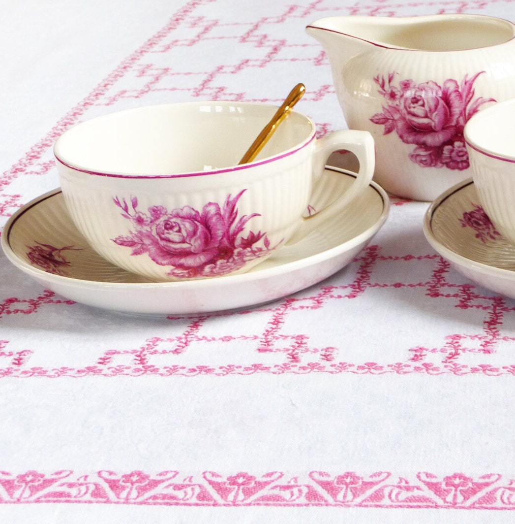 Churchill pink transferware - Etsy 日本