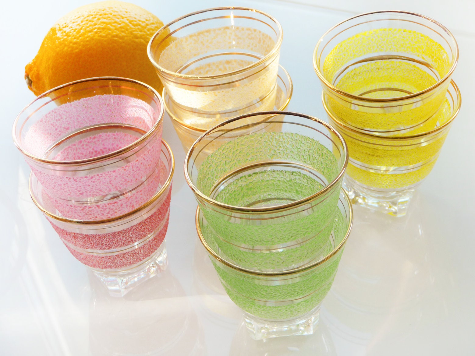 8 Superbes Verres Vintage
