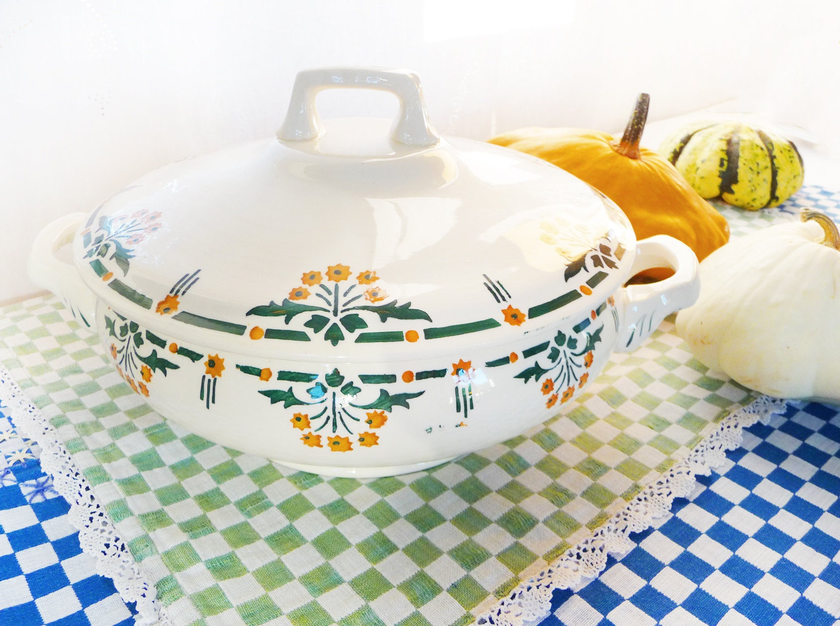 Un Chois Magnifique et Rare Le Roi Tureen, Des Années Trente, Absolument Charmant Sarreguemines Comm