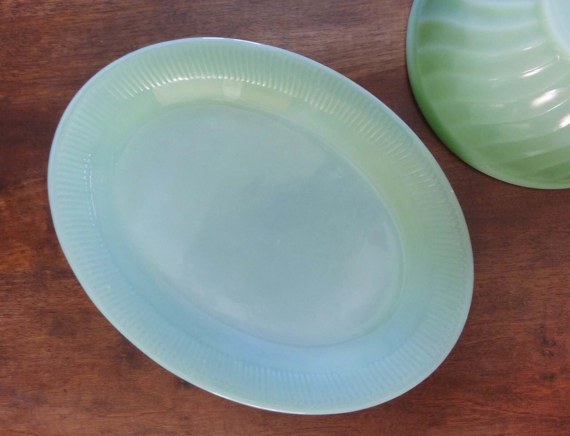 PASTA Bowl Fire King Jadeite Jade Green Milk Glass Bowl Etsy